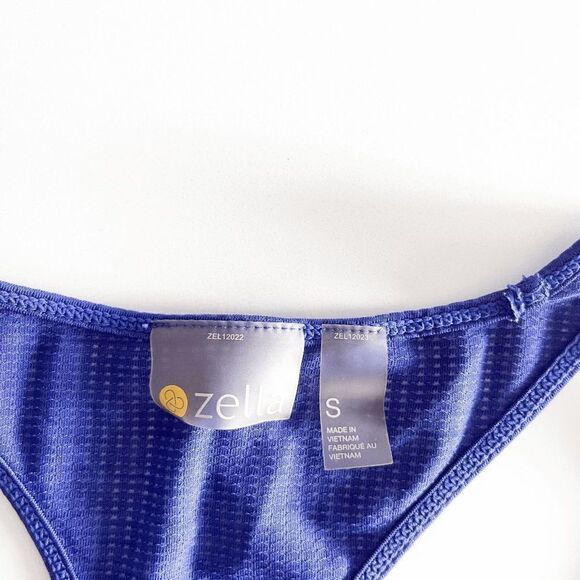 Zella Womens Racerback Tank Top Active Stretch Mesh Workout Training Blue Small - Picture 4 of 6